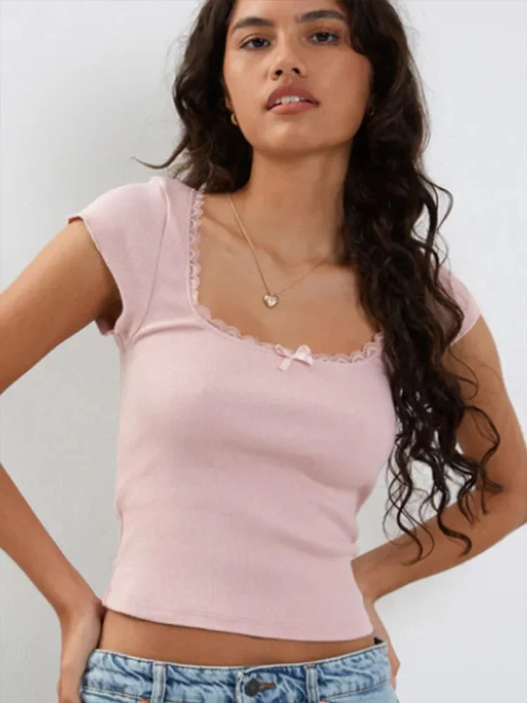Chic Cottage Lace Crop Top