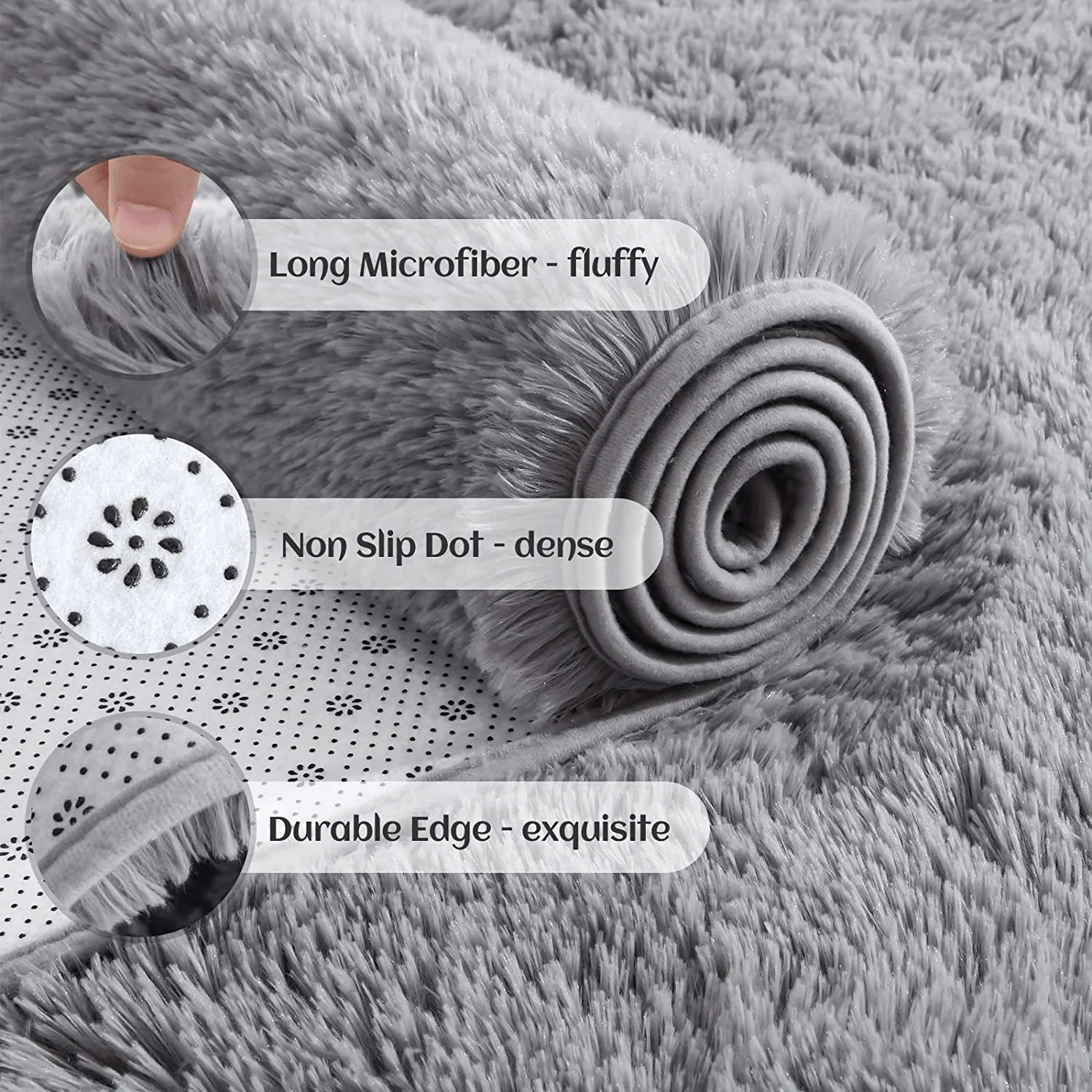 Cozy Fluffy Bedroom Rug
