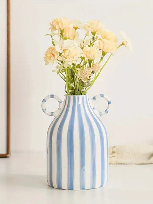 Chic Dual-Handle Ceramic Vase