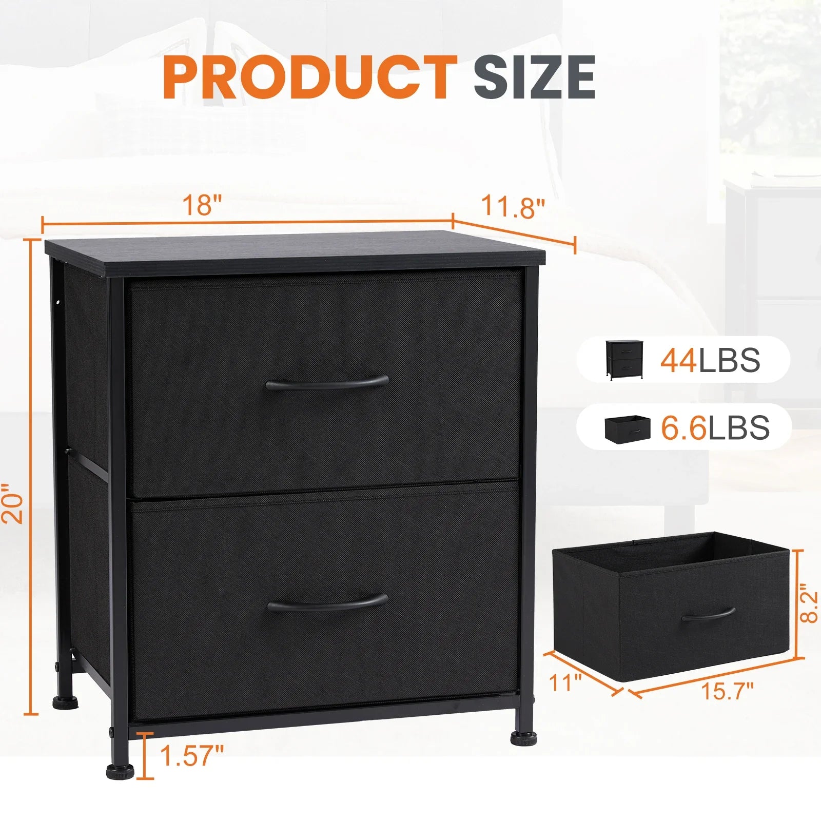 Elegant Bedside Organizer Table