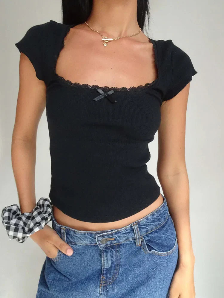 Chic Cottage Lace Crop Top